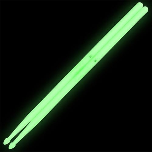 5A Drumsticks Paar Fluoreszierende Glow Drumsticks für Bühnenauftritte und Praxis, langlebige leuchtende Drumsticks für Schlagzeuger und Musik
