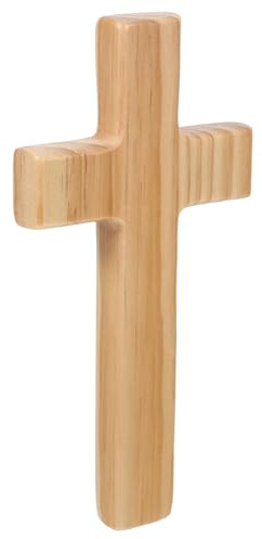 CLISPEED Holzkreuz Für Wand Stehkreuz Konfirmationskreuz Christliche Dekoration Gebetswand Kreuzornament Hängendes Kreuz Jesuskreuz Religiöses Wandkreuz Kirchenbedarf Kleine Holzkreuze