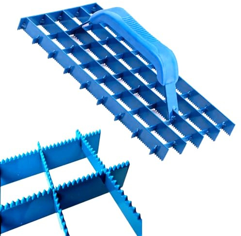 Râpe de ponçage professionnelle en métal 290 x 145 mm – Petit grattoir cranté en acier pour plâtre, gypse et lissage et retrait