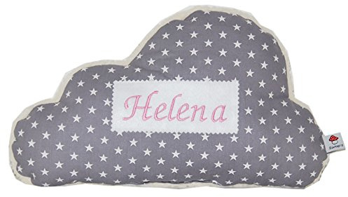 Wolkenkissen personalisierbar (Farbe wählbar) von Glückspilz (Grau)