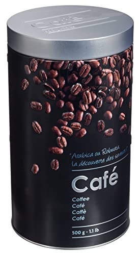 Secret de Gourmet - Boîte à café ronde relief D. 11 x H. 19 cm