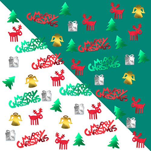 Regendeko 30g Weihnachten Konfetti Streudeko Weihnachten Dekoration Tisch Weihnachtsfeier Dekoration Elch Weihnachtsbaum Engel Weihnachtsdekoration(Engel)