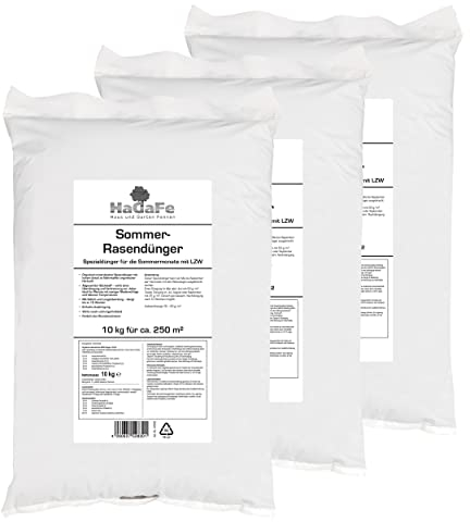 HaGaFe Sommer Rasendünger Sommerrasendünger Spezialdünger organisch mineralisch 30 kg (3x 10 kg)