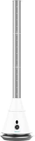 Cecotec Ventilateur de Tour sans Pale avec Télécommande et Minuteur EnergySilence 9850 Skyline Bladeless Pro. 35 W, Hauteur ajustable jusqu'à 96 cm, Moteur dDC, 9 Vitesses, Blanc
