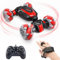 ONTOMYO Remote Control Car Acrobatics Two Colors Rotation 360 Gesture Induction Twisting Vehicle Rotating RC Toy for Children 6-8-12 years, Red Upgrade