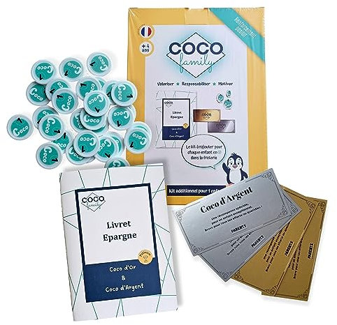 Luva and co Kit Additionnel Cocofamily Tableau De Recompense Magnetique Enfant 3-7 Ans - Jeu educatif pour la Famille - Apprentissage Montessori 4 Ans Récompense Comportement Enfants