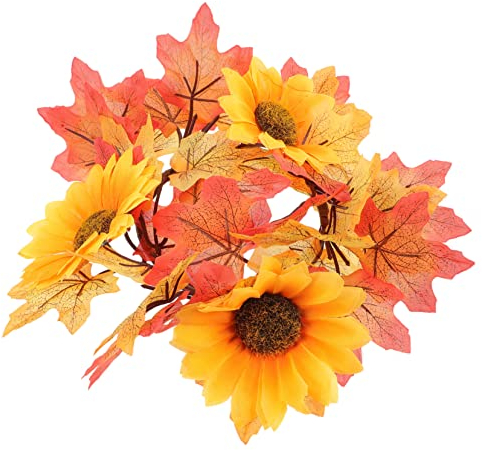 Ahorn Kranz Haushaltswaren Wohnkultur Kerzenhalter aus Ahornblatt Halloween Party künstliche blüten Herbstkranz weihnachtsdeko Partydekoration dekorative Verzierung für