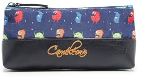 Cameleon Skolväska 21 cm med 1 retrofack - perfekt för skolstart i grundskolan, Navy Monster, Skolväska set