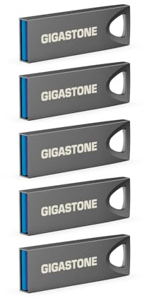 【GIGASTONE】 USB 256GB Pack de 5, Z70 USB 3.2 Gen 1 Flash Drive, Confiable para PC y Mac, Metal Impermeable, Mini y Robusto, Compatible con Interfaz USB 2.0 / USB 3.0 / USB 3.1