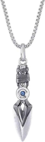 Collar Cosplay del cuchillo del Duelisten – Color Plata – Colgante 3,5 x 0,5 cm Cadena 50 cm, XL, Metal, No Piedra Preciosa