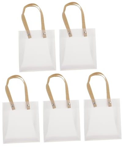 GOOHOCHY Transparente Geschenktüten Groß 5 Stück Praktische Verpackungsbeutel Mattierte Design Einfach Zu Tragen Hochzeitssüßigkeiten-verpackung