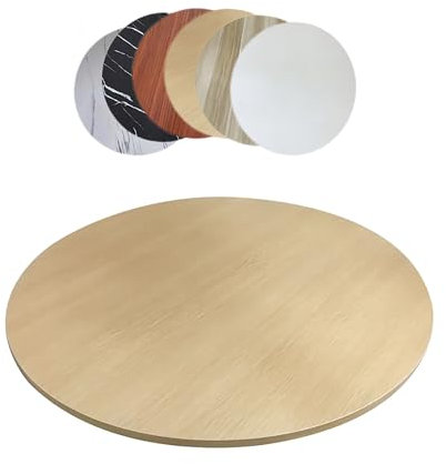 Lazy Susan Plateau tournant en bois pour table de salle à manger 61 cm Plateau de service rond facile à partager Grande plaque tournante Matériau en bois 60 cm de diamètre