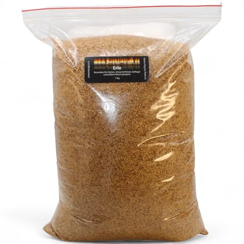 Räuchermehl 1 kg – Erle, Pflaume, Birne, Olive, Steineiche oder Kernbuche – Fein gemahlenes Holzmehl für Smoker & Räucherofen *** Mengenrabatt ***Spare 10 % beim Kauf von 2 Sorten