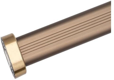 Barra de aluminio duradera para armario, tubo ajustable de 23 a 55 pulgadas para colgar ropa para armario, negro/marrón/dorado/plateado, ideal para embellecer prendas y maximizar el espacio