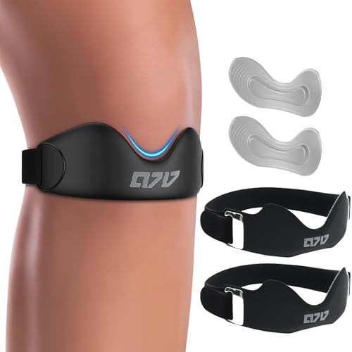 Vesavifaka 2 Piezas Rodilleras Hombres Mujeres, Banda de Soporte para tendón rotuliano para Correr, Senderismo, Baloncesto, Fitness, Tenis, bádminton, Ciclismo, Alivia el Dolor de molestias en la