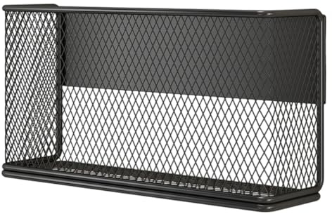 YNNHUDEEP Magnetische Ablage für Kühlschrank,Magnetische Regalkörbe Behälter Organizer Halter Aufbewahrungsregal Behälter,für Haus Küche Wäsche Büro Schule (Schwarz)
