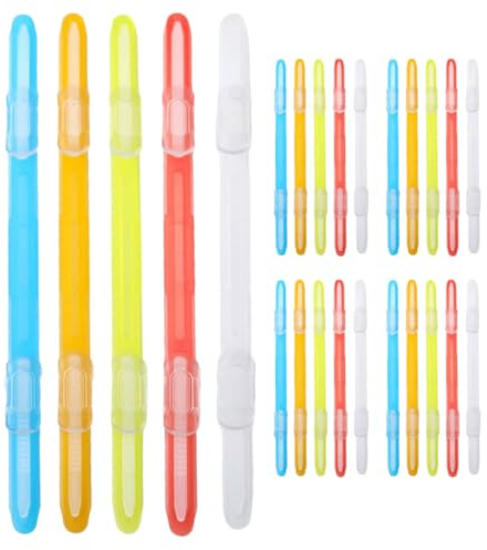 MAGICLULU Lot de 30 Attaches de Dossiers en Plastique Multicolores, Pinces à Feuilles Mobiles Légères et Résistantes, Taille Moyenne, pour Organisation de Documents au Couleur Aléatoire