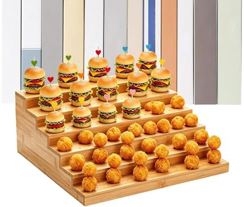 Tagliere Portaspiedini Alimentari,Alzata Da Portata Per Party A 6 Livelli,Espositore Per Spiedini Alimentari - Frutta, Antipasti, Verdure, Cocktail Party, Catering E Barbecue, Buffet E Matrimoni