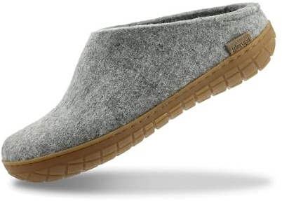Glerups Unisex BR-01 - Felt Slippers With Rubber Sole 38 M