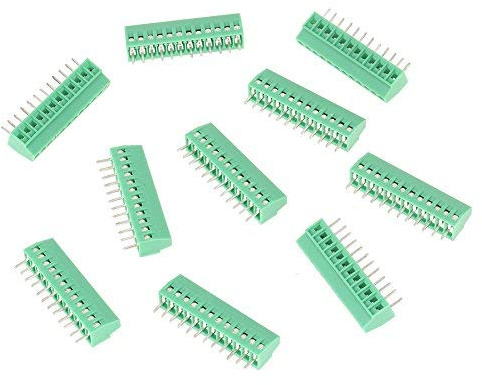 Connettore universale a morsettiera a vite 10 pz/set di 12 pin PCB verde Pitch da 2,54 mm