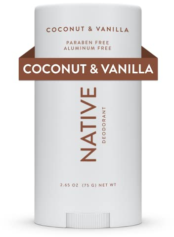 Native Deodorant Womens & Men – Alcohol & Aluminium Free - Coconut & Vanilla Scent - Naturally Derived with Shea Butter, Coconut Oil & Baking Soda - 72 Hour Odor Control (75ml)