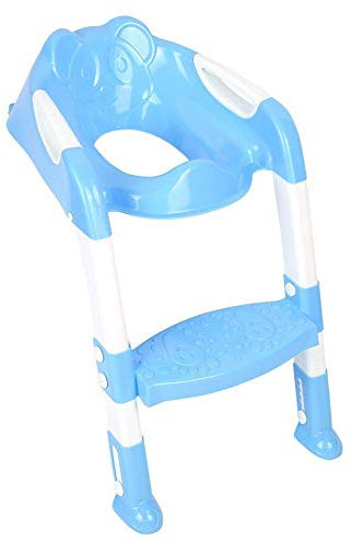Scaletta Riduttore per WC Bambino,Toilet Seat Sgabello,Sedile regolabile per vasino regolabile Sollevatore per WC antiscivolo regolabile con maniglie Scaletta per bambino,55 * 36 * 40cm