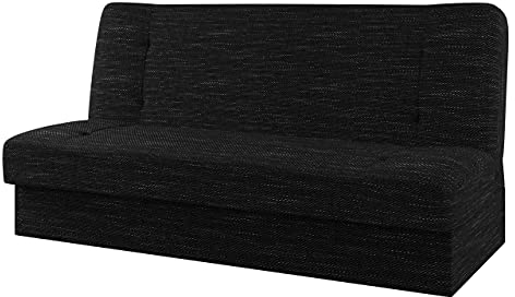 Schlafsofa mit Bettkasten Hortens, Sofa mit Schlaffunktion, Polstersofa, Bettsofa, Couch, Bettfunktion, Couchgarnitur, Dauerschläfer-Sofa (Lawa 06)