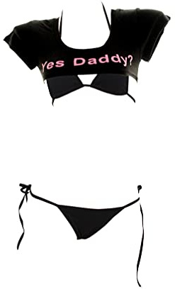 SINROYEE Cosplay para mujer, Negro 1 (con bikini), Large