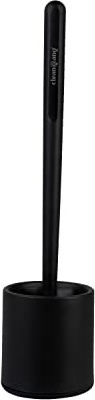 Cleangang® Klobürste Toilettenbürste WC Bürste Schwarz Silikon mit klobürstenhalter Set - WC Garnitur - schnell trocknende Klobürste in zeitlosem Design