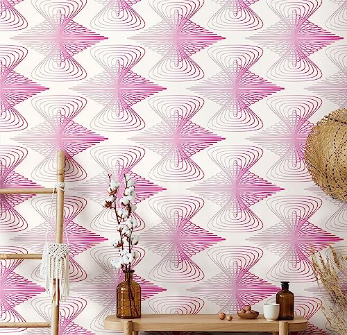 marburg Tapete Rosa Grafisch Vliestapete für Wohnzimmer oder Schlafzimmer Made in Germany 10,05 x 0,75 m