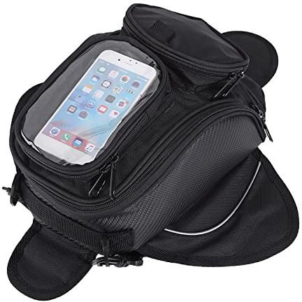 Ejoyous Tankrucksack, Magnetische Tanktasche Wasserdicht Tank Tasche Schwanz Motorradtasche mit Klarsichtfenster für Navi Handy Universal Satteltasche mit Großen Fenster