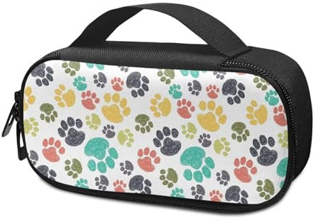 Suhoaziia Colorful Paws Sac isotherme de voyage pour insuline Kit de test de diabète Kit de moniteur de glycémie Kit de mesure de glycémie Bandelettes de test de glycémie