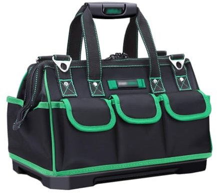 Professionelle Werkzeugtaschen, Werkzeugtasche mit mehreren Taschen und geschlossener Oberseite, Organizer mit Schultergurt und stabilem Boden, for die Garage