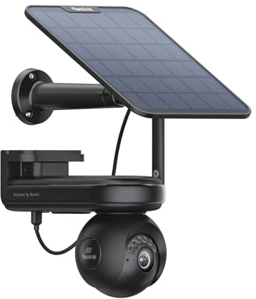 REOLINK Altas PT Ultra Black - 4K Solar Security Cameras Wireless Outdoor, 500 Days Battery Life, ColorX Night Vision, 360° Pan Tilt Auto Tracking, Dual-Band Wi-Fi 6 Cameras for Home Security