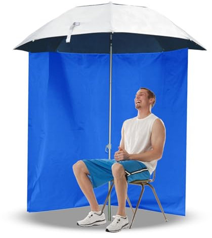 Tessuto per ombrellone da pesca, tessuto per ombrellone da spiaggia, surround, design a mezza circonferenza, telo impermeabile per protezione da sole e pioggia, 3,12 metri, Siehe Beschreibung