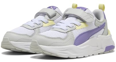 PUMA Trinity Lite AC+ PS Sneaker, White-Lavender Alert-Glacial Gray, 32 EU