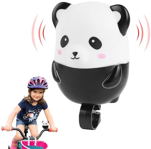 VIDSTW Fahrradhupe Kinder Fahrradklingel Kinder Niedlich Klingel Fahrrad Kinder für Junge und Mädchen Hupe Fahrrad Laut Fahrrad Hupe für Fahrräder Roller Laufräder Dreiräder (Panda)