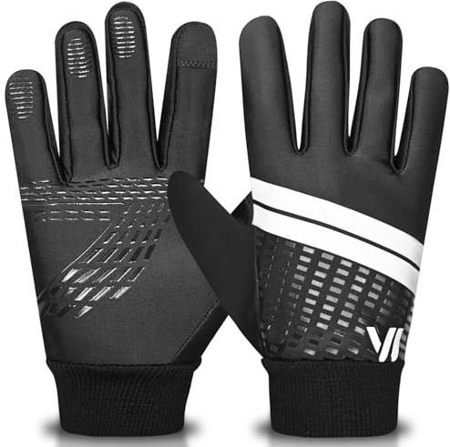 WESTWOOD FOX Guantes de invierno impermeables para niños y niñas – Guantes térmicos para niños a prueba de viento, antideslizantes, con pantalla táctil, manoplas aisladas y cálidas para correr
