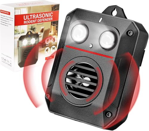 Anti Martora per Auto, Dissuasore Topi con Ultrasuoni Sostituzione Batterie Senza Rimozione, Anti Roditori Mobile per Vano Motore, Soffitta, Giardino, Casa Protezione Antiroditori