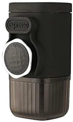Máquina de café expreso portátil, compatible con cápsulas y compatibles, cafetera de viaje pequeña, máquina de café operada manualmente para acampar