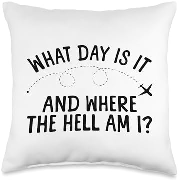 Flight Attendant Art for Men Women Steward Flight Attendant Throw Pillow