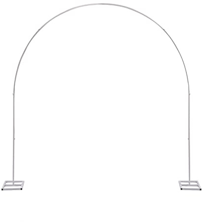 Hochzeitsbogenrahmen, 2,3 x 2,3 m Ballonbogenrahmen, Dekorativer Hintergrund für Hochzeiten, Weißer Rosenbogen, Geeignet Hochzeiten, Geburtstagsfeiern, Veranstaltungen und Partys