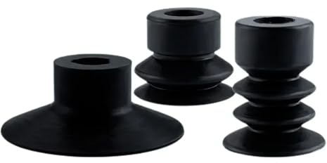 Industriell sugkoppshanterare i svart antistatiskt gummi med stort huvud. (DP-20)