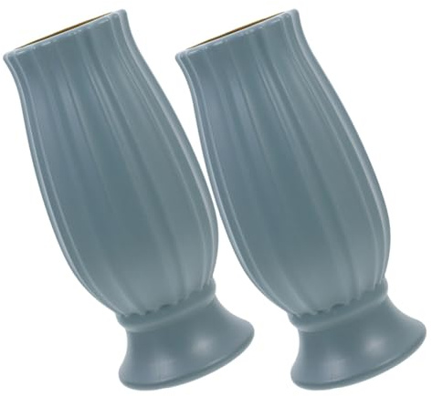 OHPHCALL 2 Jarrones para Tumbas de Cementerio en PE Color Verde Claro Diseño Elegante y Capacidad Moderada y Artificiales Resistentes al Exterior