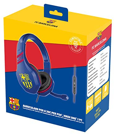 Subsonic Gaming headset with microphone for Playstation 4 - PS4 Slim - PS4 Pro - Xbox One - PC - Gamer accessory club FCB FC Barcelona