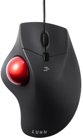 SANWA Wired Ergonomic Trackball Mouse, Optical Rollerball Mice, Programmable Silent Buttons, 40mm Trackball, 600/800/1200/1600 Adjustable DPI, Compatible with MacBook, Laptop, Windows, macOS