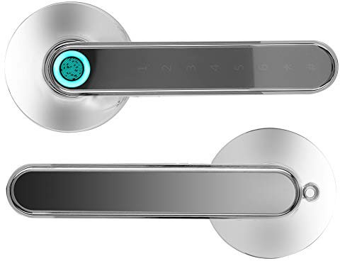 Fingerabdruck-Türschloss, Smart Bluetooth Keyless-Eingangstürschloss aus Zinklegierung, elektronisches Fingerabdruck-Eingangstürschloss, | Secure Finger ID |, biometrisches Türschloss (1#)