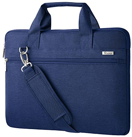 Voova Funda para Portátil de 17 17.3 17,3 pulgadas Protección 360° Maletin Ordenador PC Bolsa Laptop Bag Impermeable Antichoque Hombre Mujer Azul