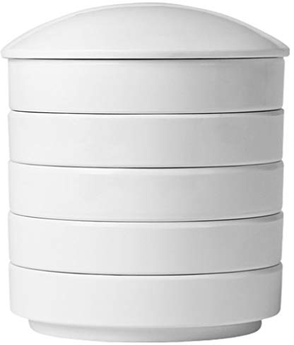 Milisten 5 Layer Ceramic Ink Dish Stackable Porcelain Paint Palette Watercolor Pigment Tray 4.33X3.89X3.89 Inch for Artists Students and Kids