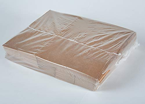 Kraft Braun Kraftpapiertüten ohne Henkel, Umweltfreundliches Papier, Sicherheitskleber, 22 x 11 x 28 cm, 90 gr, 50 Stück Paket